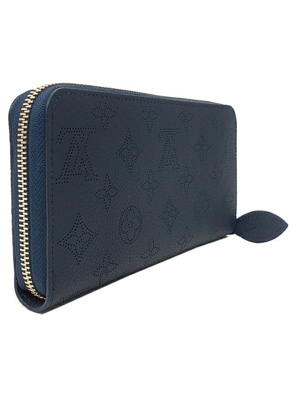 Louis Vuitton Wallet Zipper Mahina Round Long Zippy Black
